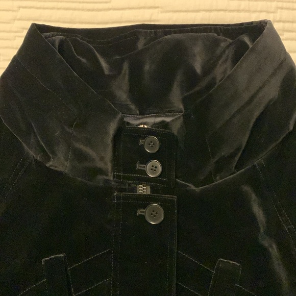 Theory Majendie B Vintage Mobwive Velvet Drawcord Long Black Coat SZ Small - Picture 9 of 15